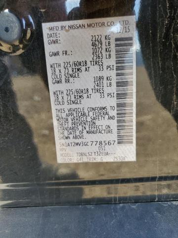 50703944 :رقم المزاد ، 5N1AT2MV3GC778567 vin ، 2016 Nissan Rogue S مزاد بيع