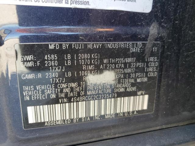 50812624 :رقم المزاد ، 4S4BRCGC2C3235479 vin ، 2012 Subaru Outback 2.5i Premium مزاد بيع