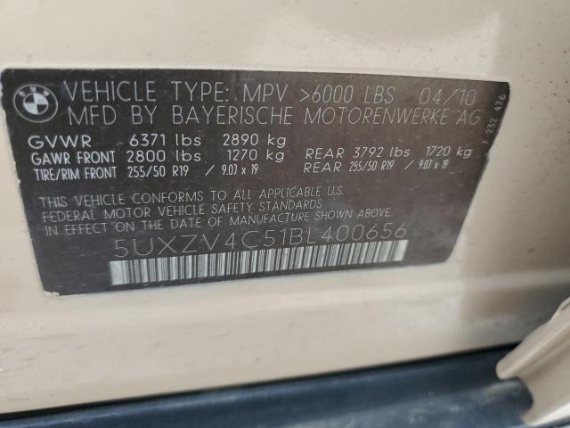 Продажа на аукционе авто 2011 Bmw X5 Xdrive35i, vin: 5UXZV4C51BL400656, номер лота: 50298814