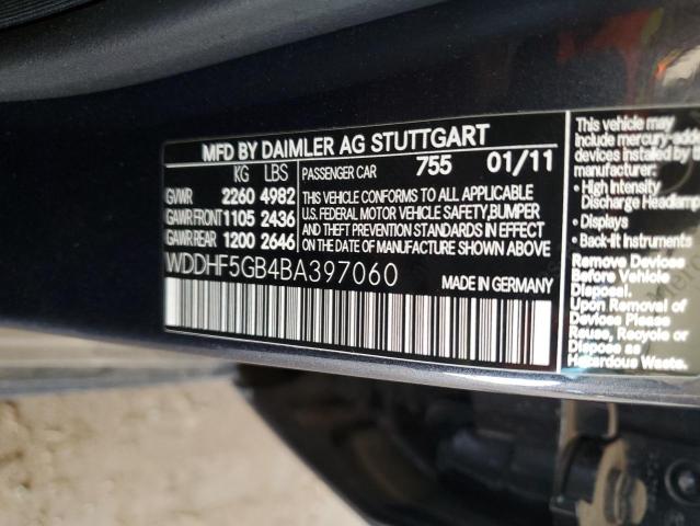 2011 Mercury Mercedes-benz E 350 მანქანა იყიდება აუქციონზე, vin: WDDHF5GB4BA397060, აუქციონის ნომერი: 51649234