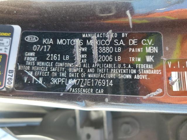 2018 Kia Forte Lx მანქანა იყიდება აუქციონზე, vin: 3KPFL4A77JE176914, აუქციონის ნომერი: 51004954