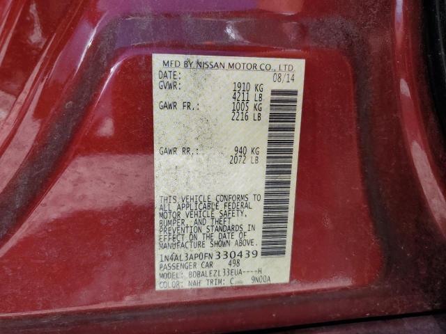 Aukcja sprzedaży 2015 Nissan Altima 2.5, vin: 1N4AL3AP0FN330439, numer aukcji: 51001914