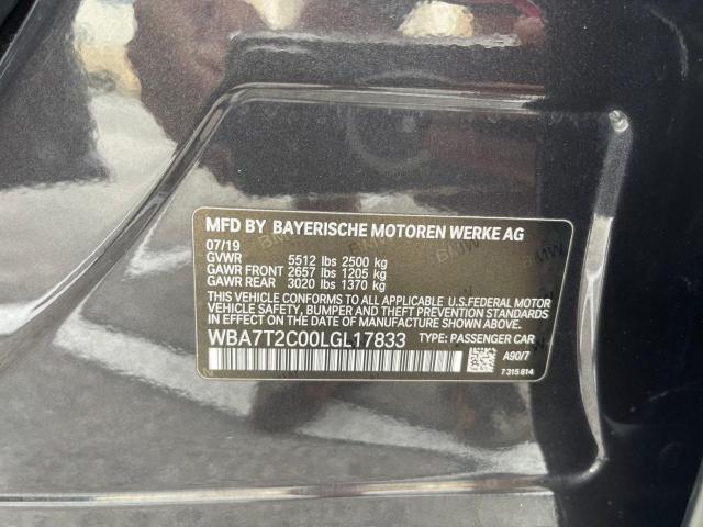 Aukcja sprzedaży 2020 Bmw 740 I, vin: WBA7T2C00LGL17833, numer aukcji: 52778294