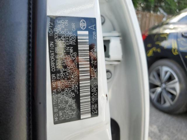 51384154 :رقم المزاد ، JTDKDTB38C1026348 vin ، 2012 Toyota Prius C مزاد بيع