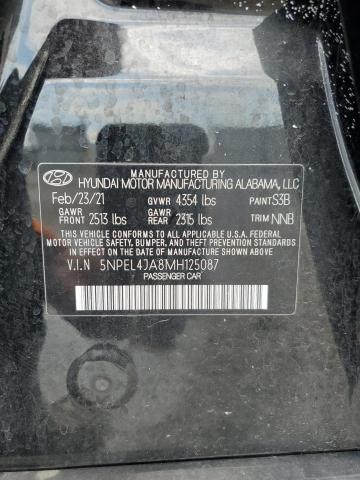 Aukcja sprzedaży 2021 Hyundai Sonata Sel, vin: 5NPEL4JA8MH125087, numer aukcji: 49451964