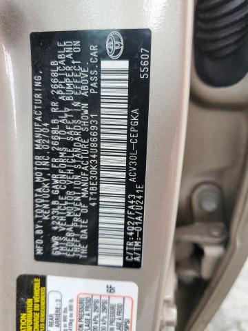 Продаж на аукціоні авто 2004 Toyota Camry Le, vin: 4T1BE30K34U866931, номер лоту: 49692044