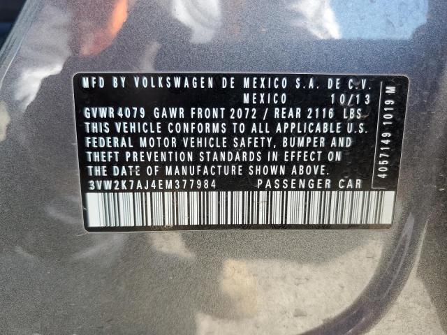 53116344 :رقم المزاد ، 3VW2K7AJ4EM377984 vin ، 2014 Volkswagen Jetta Base مزاد بيع