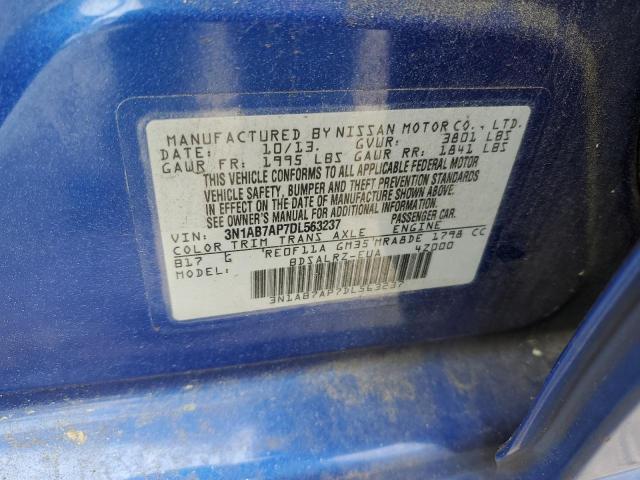 Продаж на аукціоні авто 2013 Nissan Sentra, vin: 3N1AB7AP7DL563237, номер лоту: 49691774