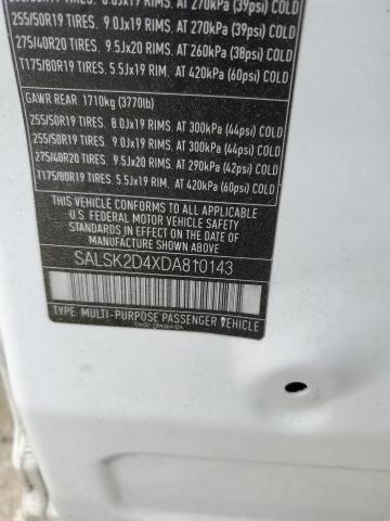 50403564 :رقم المزاد ، SALSK2D4XDA810143 vin ، 2013 Land Rover Range Rover Sport مزاد بيع