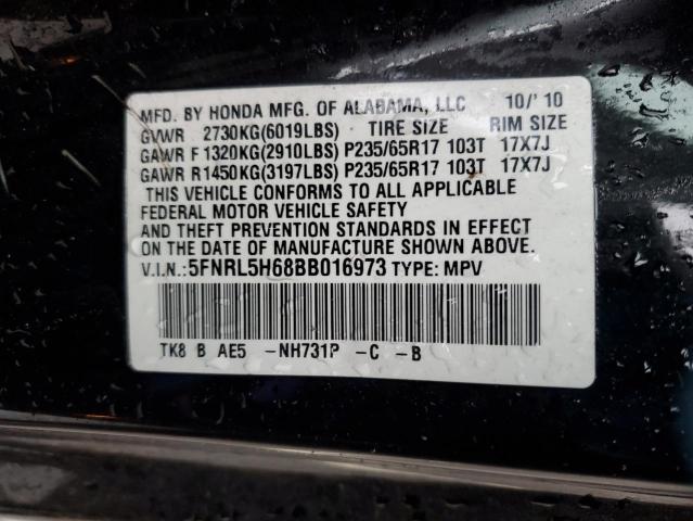 Aukcja sprzedaży 2011 Honda Odyssey Exl, vin: 5FNRL5H68BB016973, numer aukcji: 49595124