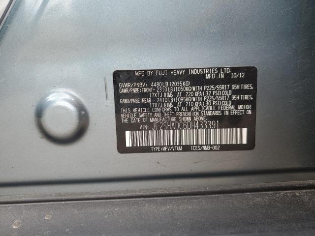 2013 Subaru Forester მანქანა იყიდება აუქციონზე, vin: JF2SHADC6DH433391, აუქციონის ნომერი: 53316795