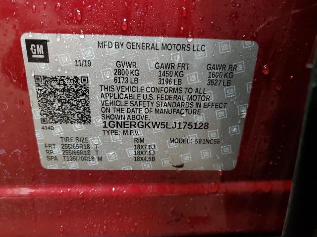 Продаж на аукціоні авто 2020 Chevrolet Traverse, vin: 1GNERGKW5LJ175128, номер лоту: 50342185