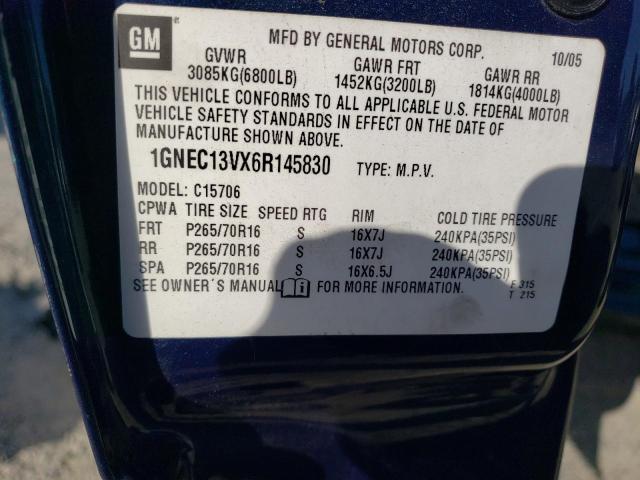 Aukcja sprzedaży 2006 Chevrolet Tahoe C150, vin: 1GNEC13VX6R145830, numer aukcji: 54009105