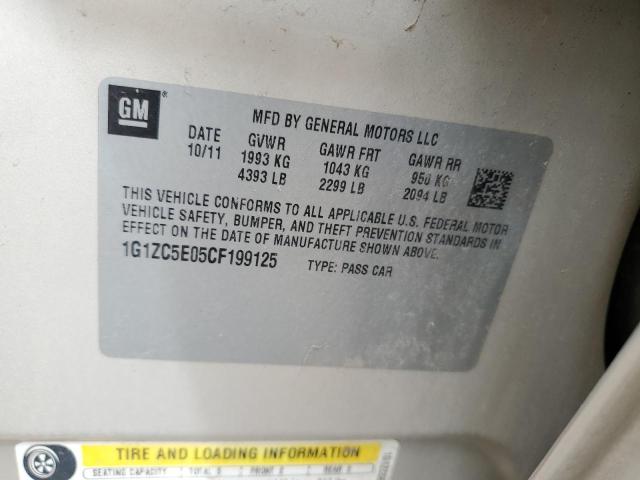 2012 Chevrolet Malibu მანქანა იყიდება აუქციონზე, vin: 1G1ZC5E05CF199125, აუქციონის ნომერი: 51689165