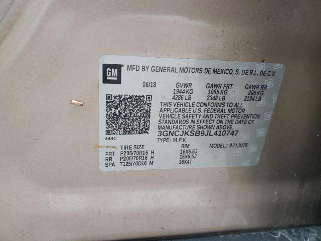 55364925 :رقم المزاد ، 3GNCJKSB9JL410747 vin ، 2018 Chevrolet Trax Ls مزاد بيع