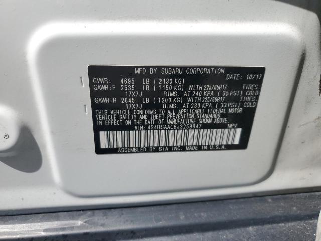 Продаж на аукціоні авто 2018 Subaru Outback 2., vin: 4S4BSAAC6J3259847, номер лоту: 52302155