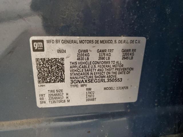 Aukcja sprzedaży 2024 Chevrolet Equinox, vin: 3GNAXSEG1RL350553, numer aukcji: 52386405