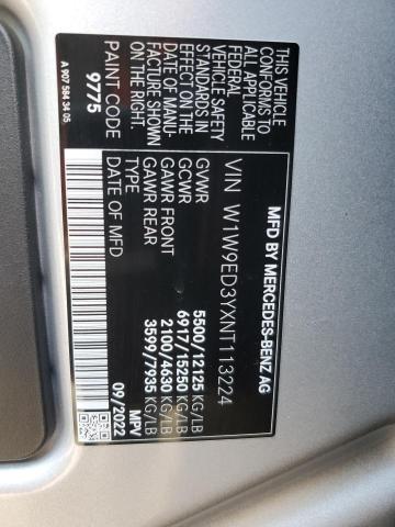 Aukcja sprzedaży 2022 Mercedes-benz Sprinter 4, vin: W1W9ED3YXNT113224, numer aukcji: 54725015