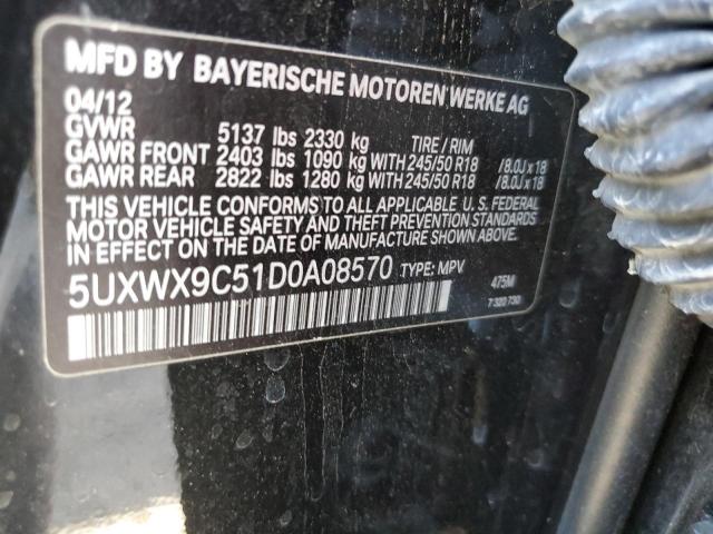 2013 Bmw X3 Xdrive2 მანქანა იყიდება აუქციონზე, vin: 5UXWX9C51D0A08570, აუქციონის ნომერი: 52929575