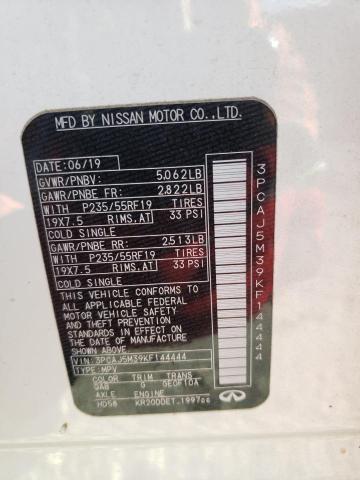 53220625 :رقم المزاد ، 3PCAJ5M39KF144444 vin ، 2019 Infiniti Qx50 مزاد بيع