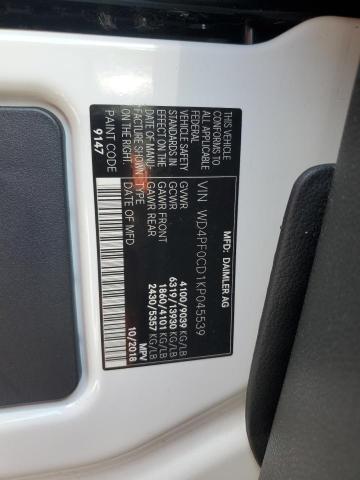 Aukcja sprzedaży 2019 Mercedes-benz Sprinter 2500, vin: WD4PF0CD1KP045539, numer aukcji: 53091575