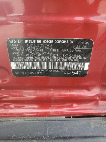 Продажа на аукционе авто 2019 Mitsubishi Outlander, vin: JA4AD3A32KZ005972, номер лота: 51539615