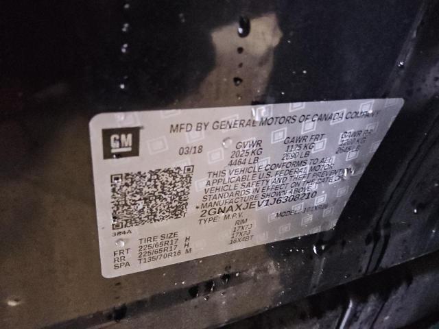 Продаж на аукціоні авто 2018 Chevrolet Equinox, vin: 2GNAXJEV1J6308210, номер лоту: 49632015