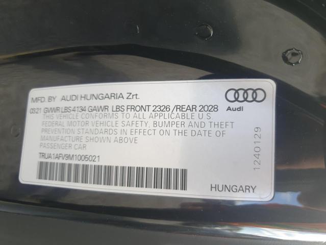 54872635 :رقم المزاد ، TRUA1AFV9M1005021 vin ، 2021 Audi Tts مزاد بيع