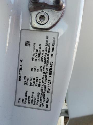 52934105 :رقم المزاد ، 5YJ3E1EA1MF854220 vin ، 2021 Tesla Model 3 مزاد بيع
