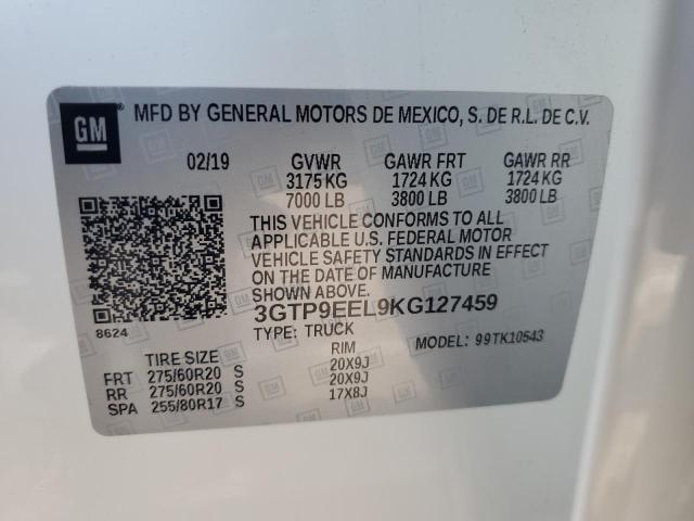 Продаж на аукціоні авто 2019 Gmc Sierra K15, vin: 3GTP9EEL9KG127459, номер лоту: 53001765