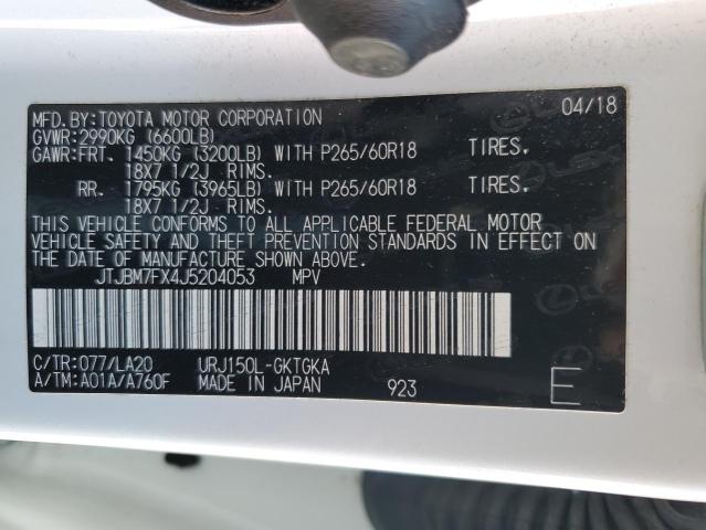 Продаж на аукціоні авто 2018 Lexus Gx 460, vin: JTJBM7FX4J5204053, номер лоту: 52042335