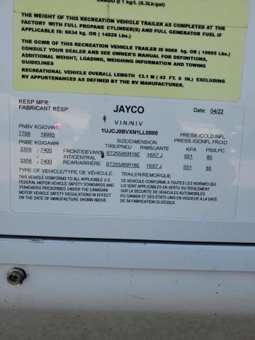 Auction sale of the 2022 Jayco North Poin, vin: 1UJCJ0BVXN1LL0880, lot number: 72237395