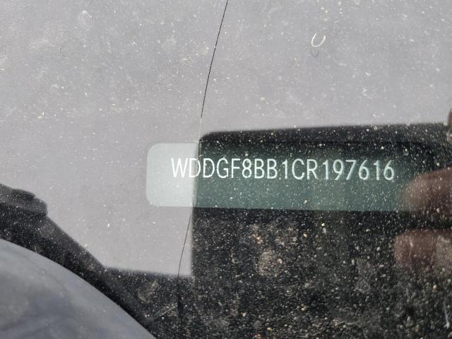 52698965 :رقم المزاد ، WDDGF8BB1CR197616 vin ، 2012 Mercedes-benz C مزاد بيع