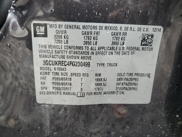 52802365 :رقم المزاد ، 3GCUKREC4FG230499 vin ، 2015 Chevrolet Silver1500 مزاد بيع