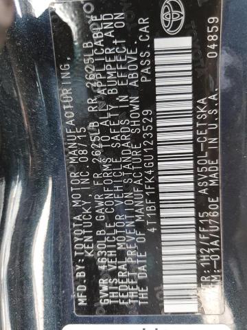 Aukcja sprzedaży 2016 Toyota Camry, vin: 4T1BF1FK4GU123529, numer aukcji: 53555465