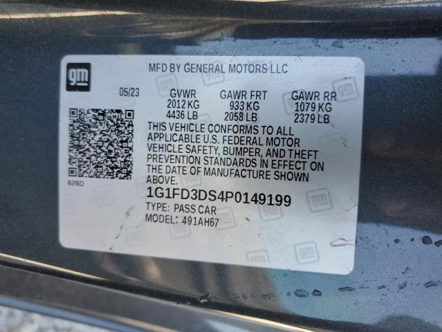 Продаж на аукціоні авто 2023 Chevrolet Camaro Lt, vin: 1G1FD3DS4P0149199, номер лоту: 52369395