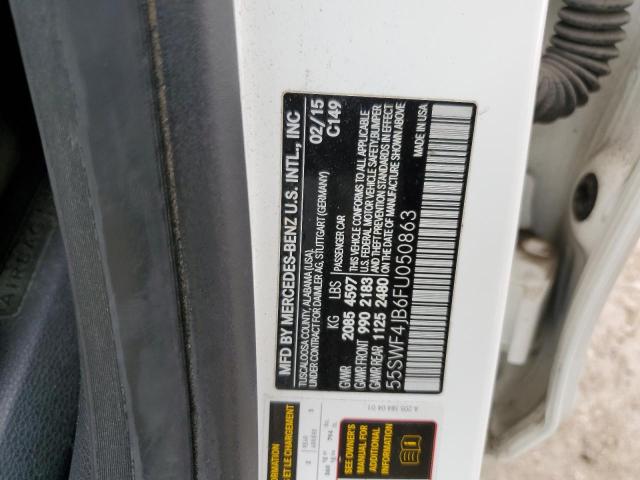 54478625 :رقم المزاد ، 55SWF4JB6FU050863 vin ، 2015 Mercedes-benz C مزاد بيع