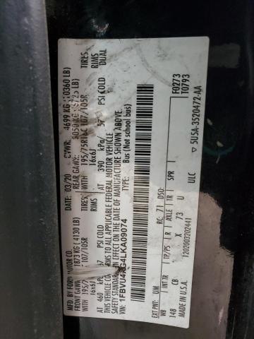48219905 :رقم المزاد ، 1FBVU4XG4LKA09074 vin ، 2020 Ford Transit مزاد بيع