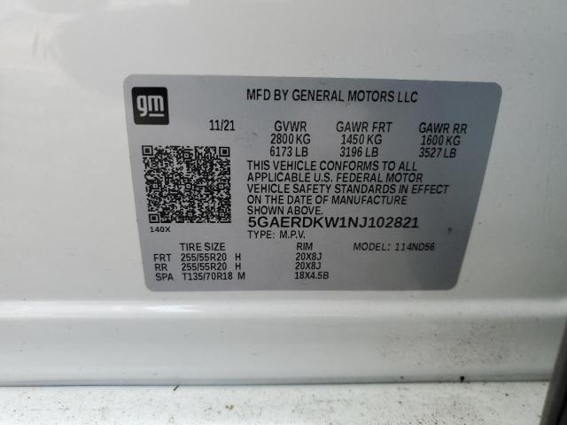 51527415 :رقم المزاد ، 5GAERDKW1NJ102821 vin ، 2022 Buick Enclave Av مزاد بيع