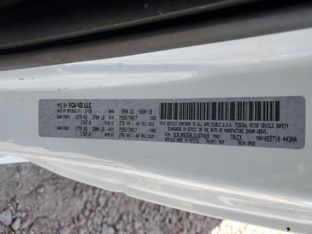 Aukcja sprzedaży 2020 Ram 1500 Classic, vin: 3C6JR6DG8LG167489, numer aukcji: 52008975