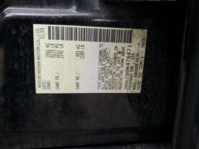 2009 Nissan Altima მანქანა იყიდება აუქციონზე, vin: 1N4AL21E69N476471, აუქციონის ნომერი: 51578045