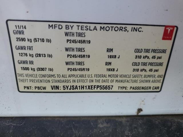 Продажа на аукционе авто 2014 Tesla Model S, vin: 5YJSA1H1XEFP55657, номер лота: 53405785