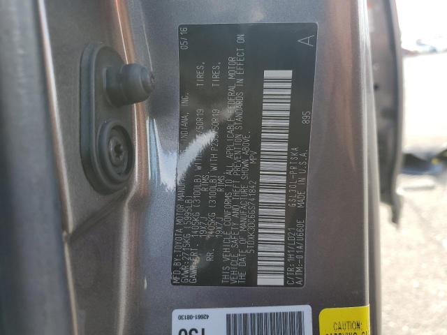 Продажа на аукционе авто 2016 Toyota Sienna, vin: 5TDXK3DC6GS741842, номер лота: 52909955