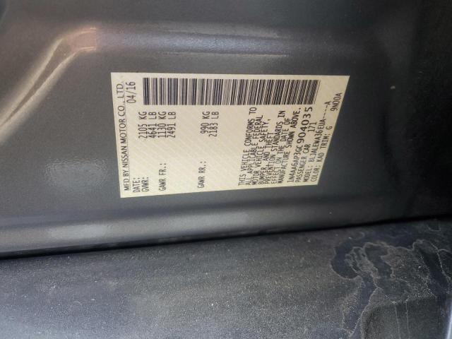 54435235 :رقم المزاد ، 1N4AA6AP3GC904035 vin ، 2016 Nissan Maxima مزاد بيع