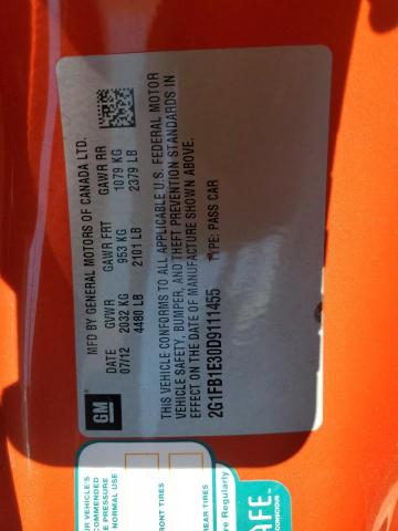 Aukcja sprzedaży 2013 Chevrolet Camaro, vin: 2G1FB1E30D9111455, numer aukcji: 52564275