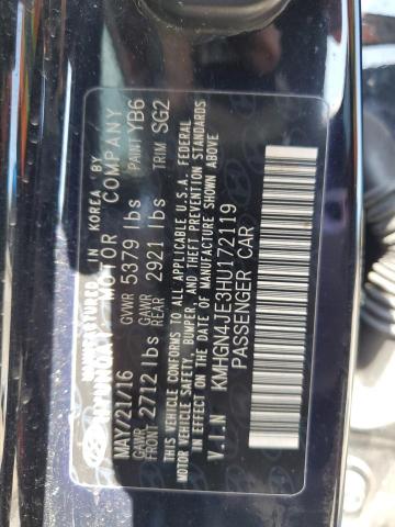 51958575 :رقم المزاد ، KMHGN4JE3HU172119 vin ، 2017 Genesis G80 Base مزاد بيع