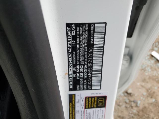 Продажа на аукционе авто 2024 Mercedes-benz C, vin: W1KAF4HB5RR212066, номер лота: 50797435