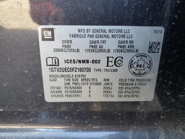 Aukcja sprzedaży 2015 Gmc Sierra K15, vin: 1GTV2UEC6FZ180700, numer aukcji: 48082305