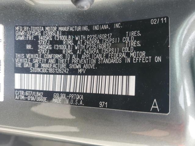 Aukcja sprzedaży 2011 Toyota Sienna, vin: 5TDYK3DC1BS126242, numer aukcji: 53116865