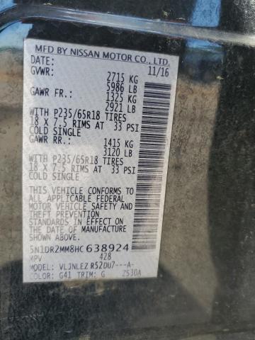 Aukcja sprzedaży 2017 Nissan Pathfinder, vin: 5N1DR2MM8HC638924, numer aukcji: 52703615